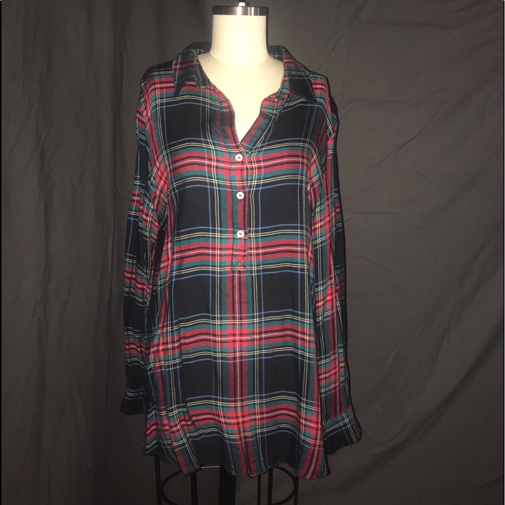 Marleylilly Flannel Tunic Top
